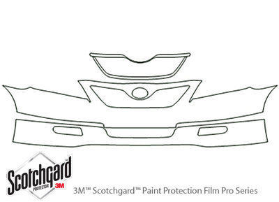 camry 3M Clear Bra Bumper Precut PPF Diagram