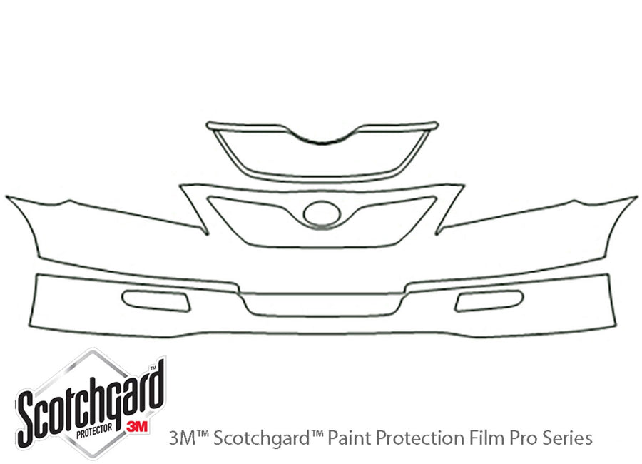 camry 3M Clear Bra Bumper Precut PPF Diagram