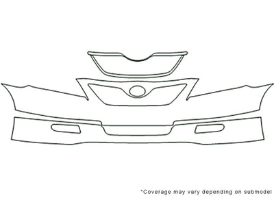 camry 3M Clear Bra Bumper Precut PPF Diagram