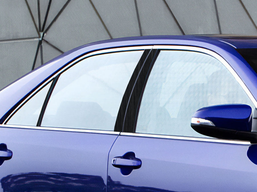 toyota camry 2007-2011 Brushed Aluminum Black Pillar Cover Diagram