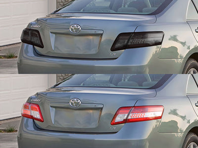 camry Before and After Smoked Taillights