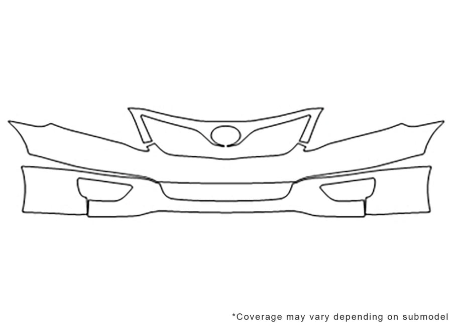 camry Avery Dennison Clear Bra Bumper Precut PPF Diagram