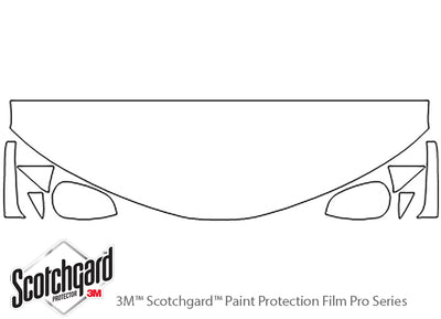 camry 3M Clear Bra Hood Precut PPF Diagram