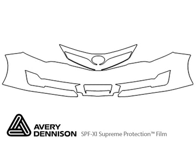 camry Avery Dennison Clear Bra Bumper Precut PPF Diagram