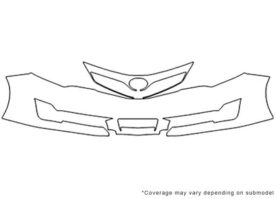 camry 3M Clear Bra Bumper Precut PPF Diagram