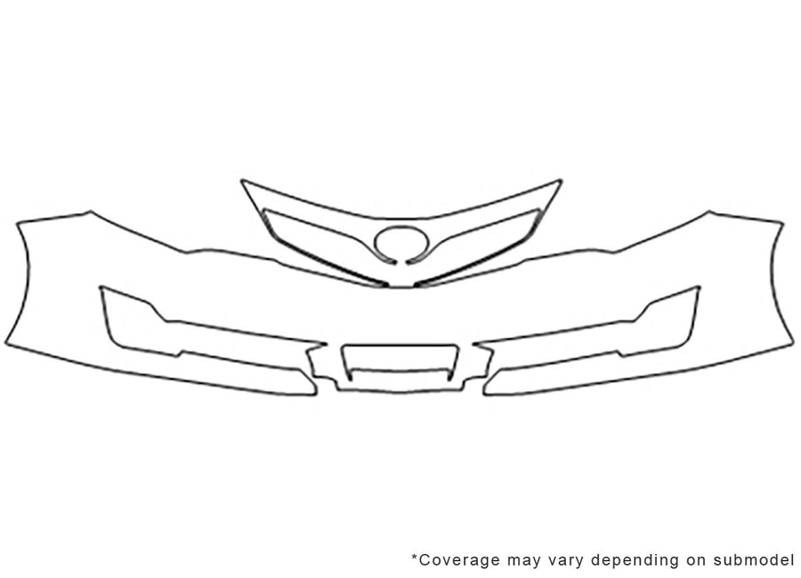 camry 3M Clear Bra Bumper Precut PPF Diagram
