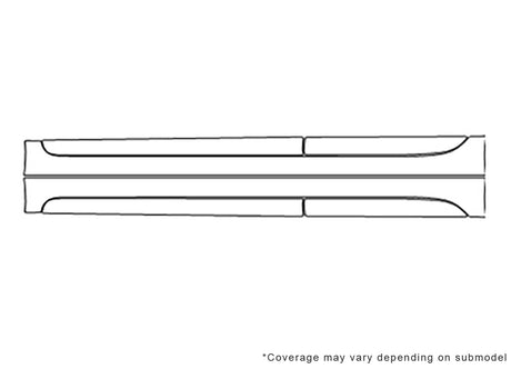 camry 3M Clear Bra Door Cup Precut PPF Diagram