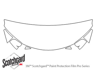 camry 3M Clear Bra Hood Precut PPF Diagram