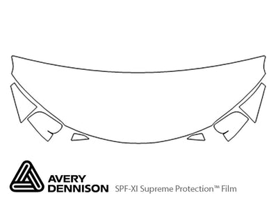 camry Avery Dennison Clear Bra Hood Precut PPF Diagram