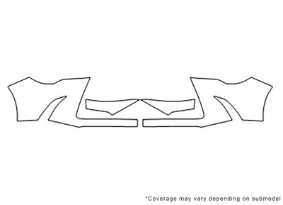 camry 3M Clear Bra Bumper Precut PPF Diagram