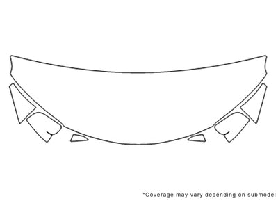 camry Avery Dennison Clear Bra Hood Precut PPF Diagram