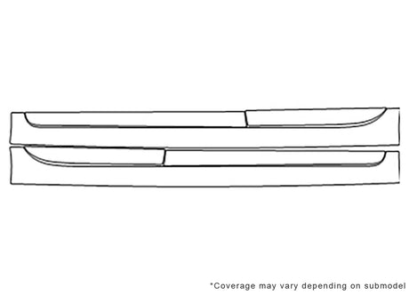camry 3M Clear Bra Door Cup Precut PPF Diagram