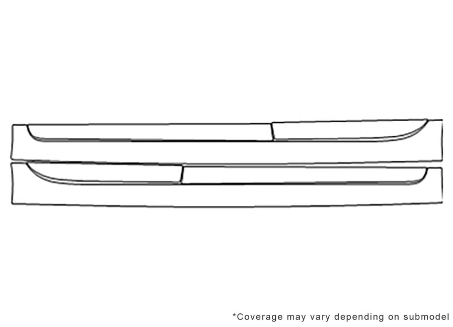 camry 3M Clear Bra Door Cup Precut PPF Diagram