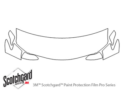 camry 3M Clear Bra Hood Precut PPF Diagram
