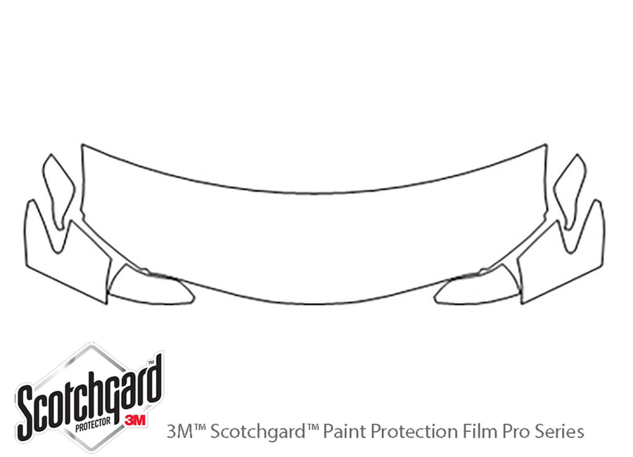 camry 3M Clear Bra Hood Precut PPF Diagram
