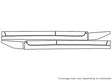camry 3M Clear Bra Door Cup Precut PPF Diagram