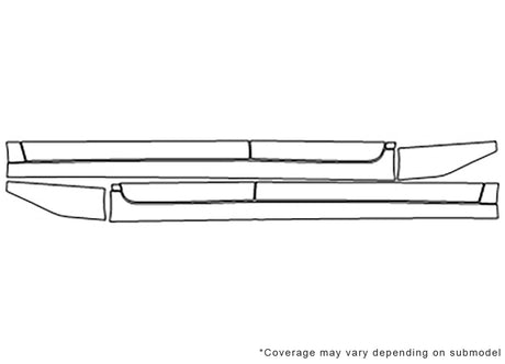 camry 3M Clear Bra Door Cup Precut PPF Diagram