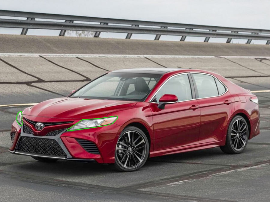 toyota camry 2018-2024 Headlight Protection Installation Location