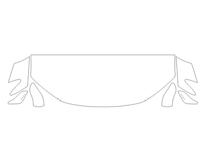 camry 3M Clear Bra Hood Precut PPF Diagram