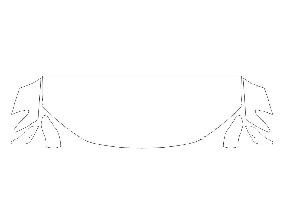 camry 3M Clear Bra Hood Precut PPF Diagram