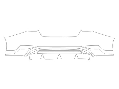 camry 3M Clear Bra Door Cup Precut PPF Diagram