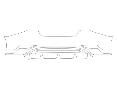 camry 3M Clear Bra Door Cup Precut PPF Diagram