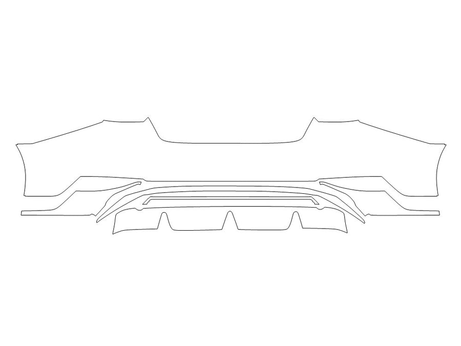 camry Avery Dennison Clear Bra Door Cup Precut PPF Diagram
