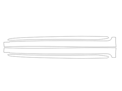 camry 3M Clear Bra Door Cup Precut PPF Diagram