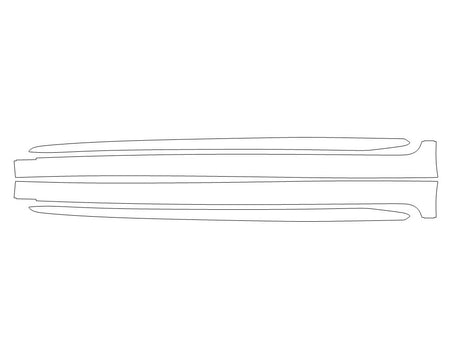 camry 3M Clear Bra Door Cup Precut PPF Diagram