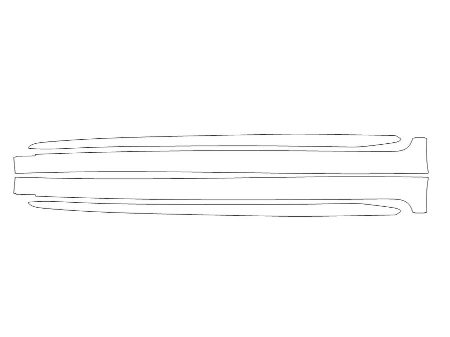 camry Avery Dennison Clear Bra Door Cup Precut PPF Diagram