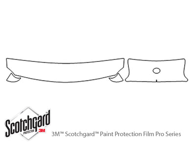 celica 3M Clear Bra Hood Precut PPF Diagram