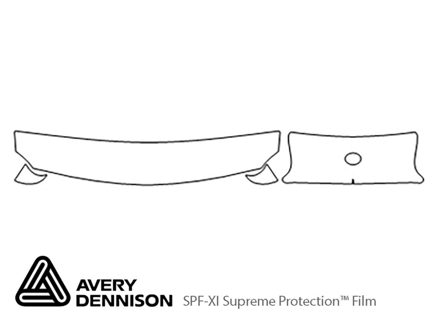 celica Avery Dennison Clear Bra Hood Precut PPF Diagram