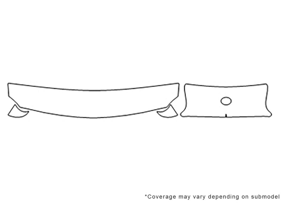 celica 3M Clear Bra Hood Precut PPF Diagram