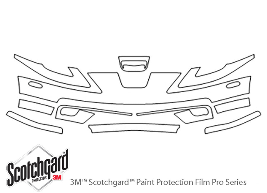 celica 3M Clear Bra Bumper Precut PPF Diagram