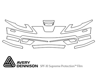 celica Avery Dennison Clear Bra Bumper Precut PPF Diagram