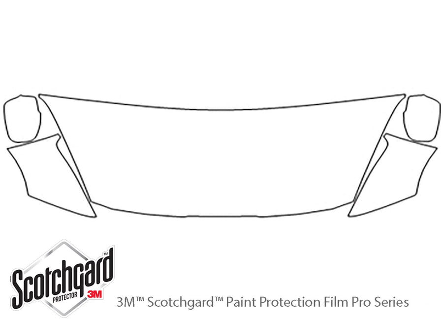 celica 3M Clear Bra Hood Precut PPF Diagram