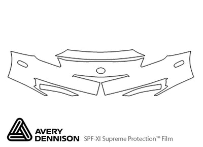 celica Avery Dennison Clear Bra Bumper Precut PPF Diagram