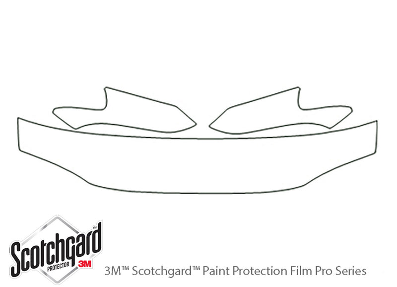 corolla 3M Clear Bra Hood Precut PPF Diagram