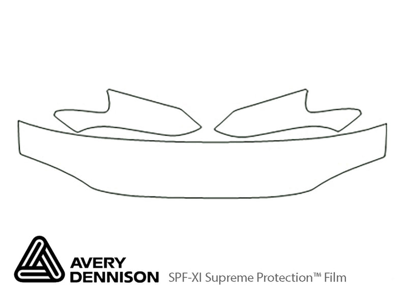 corolla Avery Dennison Clear Bra Hood Precut PPF Diagram