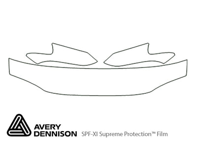 corolla Avery Dennison Clear Bra Hood Precut PPF Diagram
