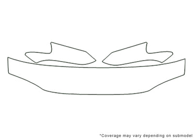 corolla 3M Clear Bra Hood Precut PPF Diagram
