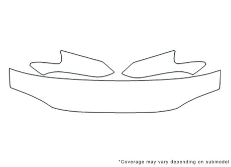 corolla 3M Clear Bra Hood Precut PPF Diagram