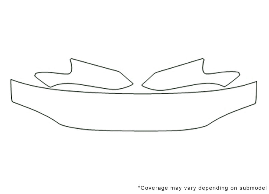 corolla Avery Dennison Clear Bra Hood Precut PPF Diagram