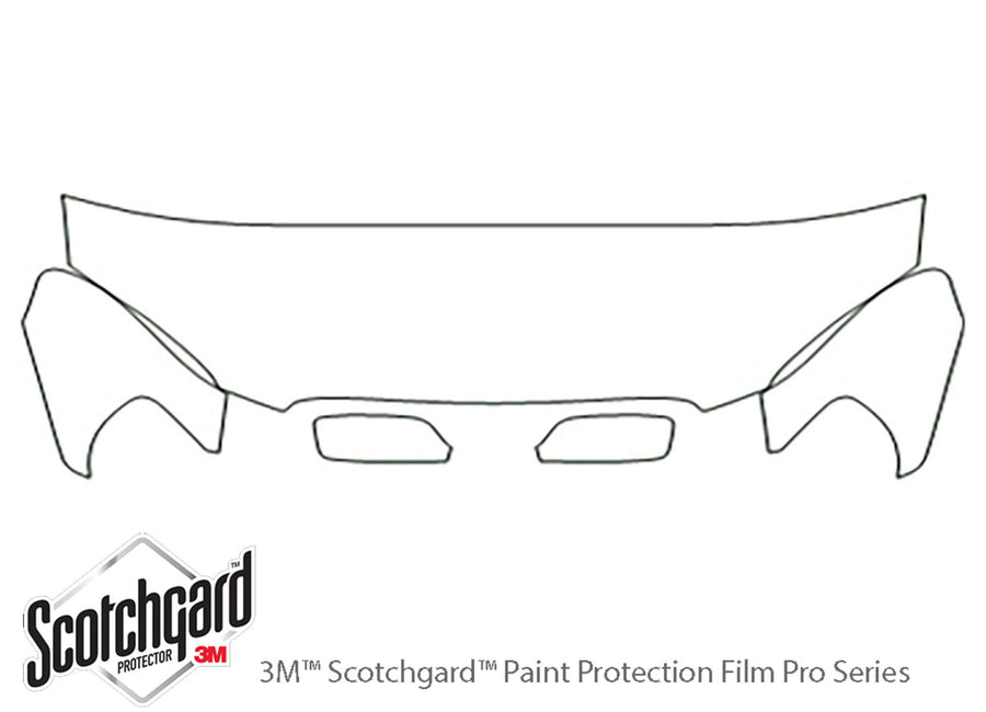 corolla 3M Clear Bra Hood Precut PPF Diagram