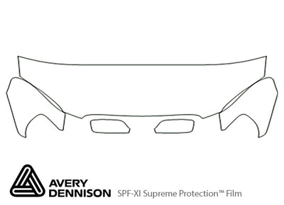 corolla Avery Dennison Clear Bra Hood Precut PPF Diagram