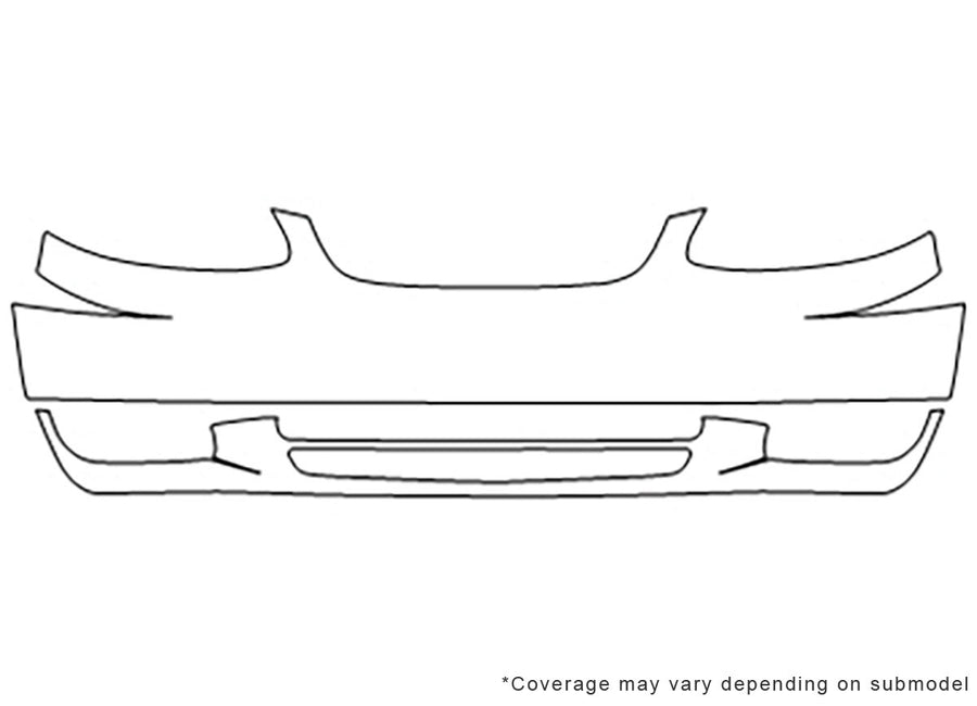 corolla Avery Dennison Clear Bra Bumper Precut PPF Diagram
