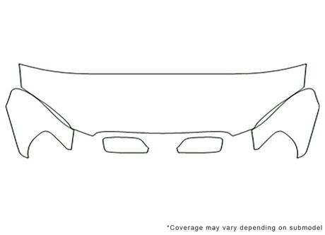 corolla 3M Clear Bra Hood Precut PPF Diagram