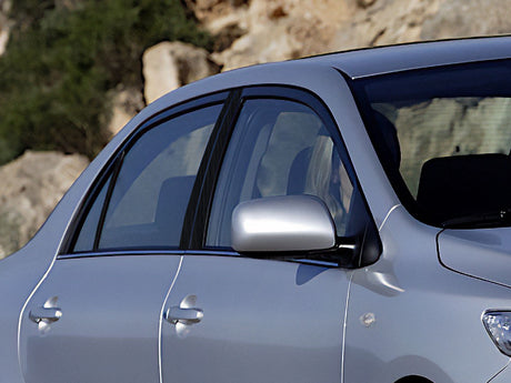 toyota corolla 2003-2008 Brushed Aluminum Black Pillar Cover Diagram