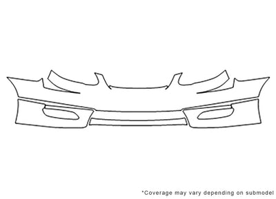 corolla Avery Dennison Clear Bra Bumper Precut PPF Diagram
