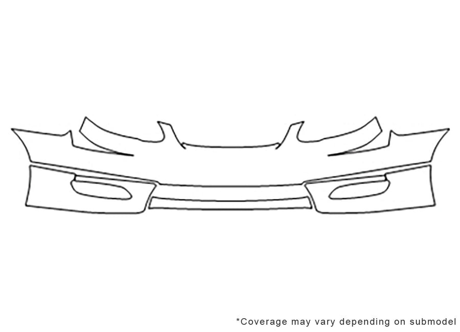 corolla Avery Dennison Clear Bra Bumper Precut PPF Diagram